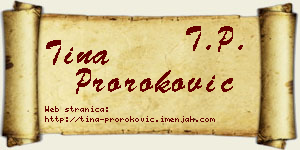 Tina Proroković vizit kartica